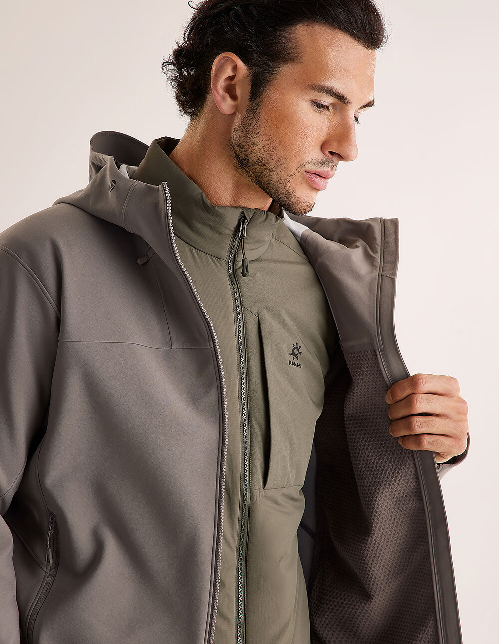 KAILAS M8 IC Hooded Softshell Jacket Men Fleece Warm Breathable Stretch Durable Windproof Hiking Coat Autumn Winter 3
