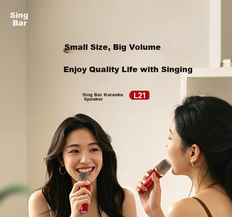 Changba Xiaojuandan L21 Microphone Karaoke Speaker Combo, Home KTV Set, Outdoor Wireless Bluetooth Children's Microphone, Computer And TV Sound System, Birthday Gift, Musi Bai 2