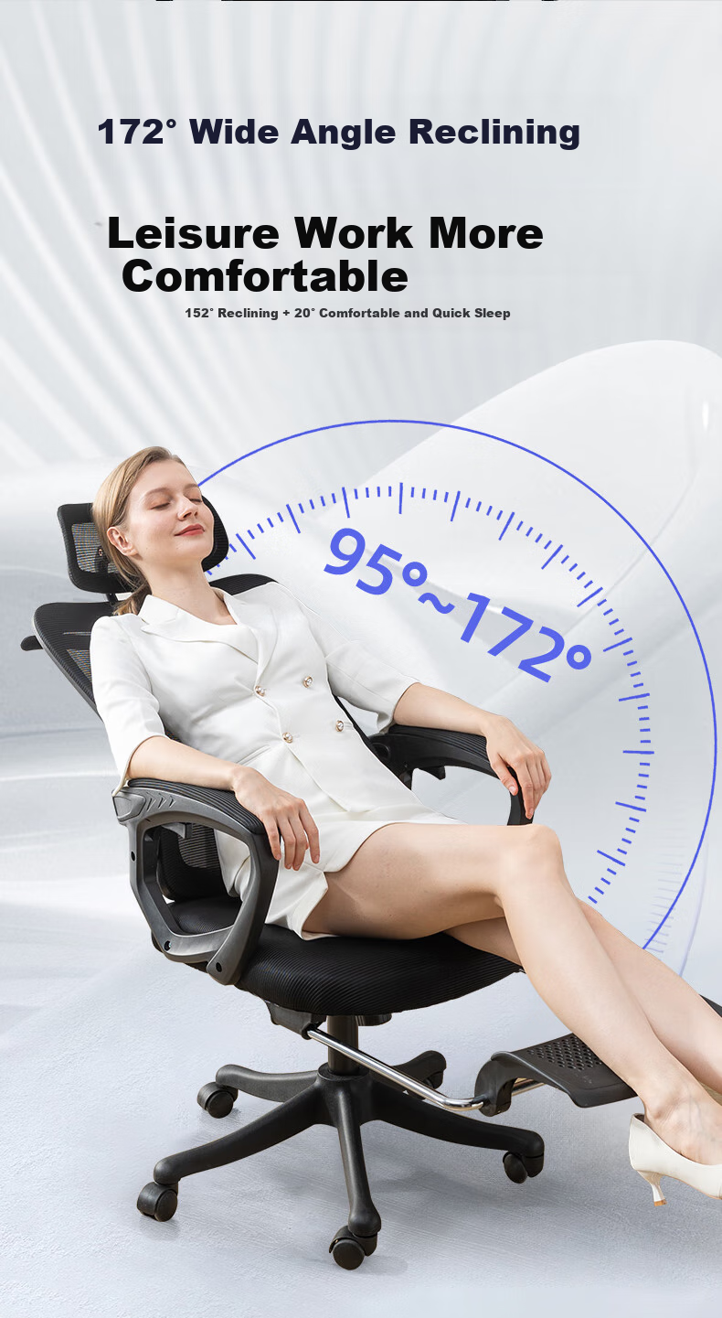 Quanpinwu Computer Chair, Home Ergonomic Chair, Office Chair with Backrest, Swivel Chair for Study, Executive Chair, Gaming Chair for E-Sports 8