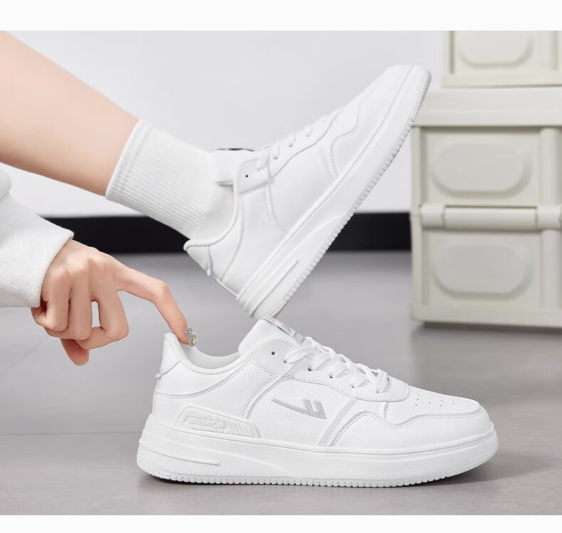 Warrior Women's White Sneakers 2026 Spring Summer New Versatile Casual Sports Shoes for Women 0833 White Purple Size 39 13