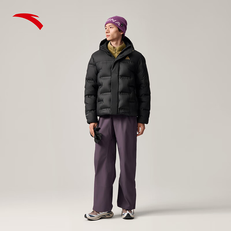 ANTA Bread Down Jacket | Six-Degree Core Outdoor Goose Down Puffer Jacket Men's Winter Hooded Warm Coat
