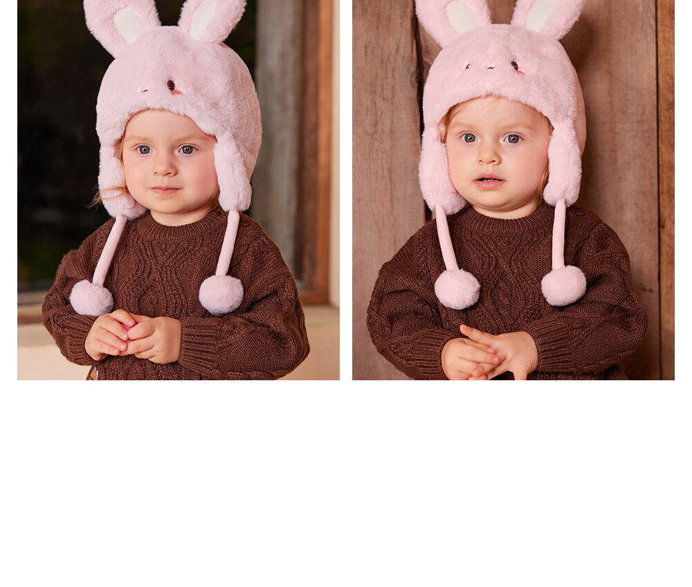 Beitais Baby Hat Autumn Winter Thickened Fleece Ear Protection Windproof Warm Kids Hat Unisex Children's Stylish Cap 16