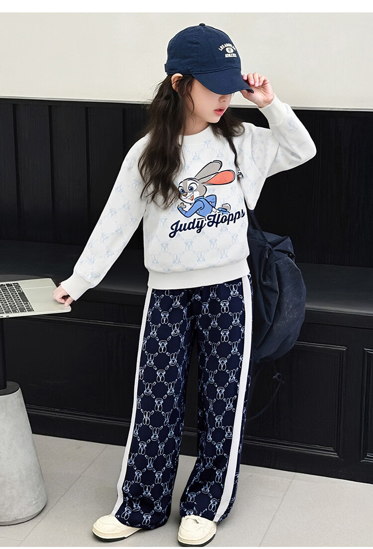 Disney Zootopia Girls Autumn 2025 New Top and Skirt Pants Two-Piece Casual Set Size 140 2