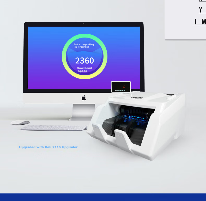 Deli Currency Counter, Compact Banknote Verifier, Portable Money Counter with Support for New RMB, Small Commercial And Home-Use Cash Register, Intelligent Voice Dual Power Supply 2129 17