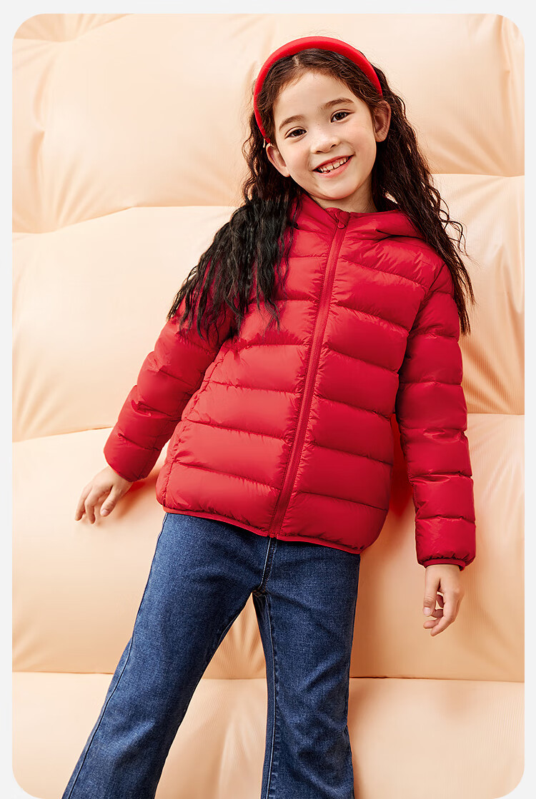 Minibala Unisex Kids Lightweight Warm Ribbed Down Jacket 2025 Autumn Winter New Arrival, Water-Resistant 6