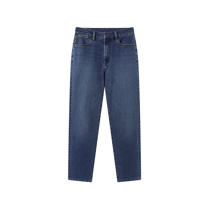 JD Jingzao Women's Jeans Autumn 2025 New Lycra Stretch Draped Pencil Casual Pants Medium Blue 2XL