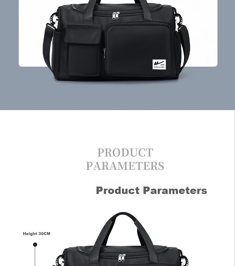 Huili Travel Bag, Large Capacity for Men, Business Trip Handheld Luggage Bag, Lightweight Portable Storage Bag, Wet And Dry Separation Sports Fitness Bag for Wome 8