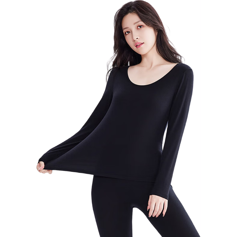 Fenteng Women's Thermal Underwear, 7A Antibacterial, Autumn And Winter New Style, Ultra-Thin Base Layer, Women's Autumn Top And Bottom Set