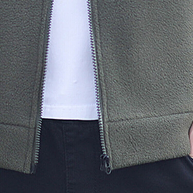 TUCANO Men's Stand Collar Fleece Jacket Autumn Winter Outdoor Warm Fleece Liner Green L