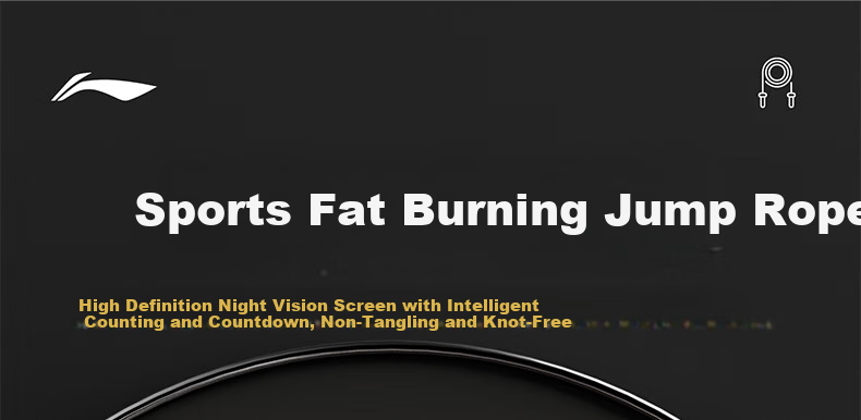 Li-Ning Jump Rope Counter for Children, Primary And Secondary School Students, Middle School Entrance Exam, Competition, Training, Adults' Weight Loss, Fitness, Professional Jump Rope 1