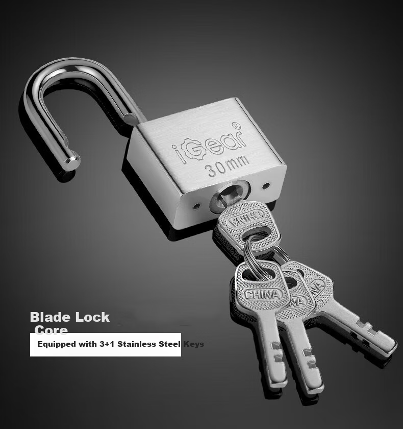 IGear Padlock Waterproof Rust-Resistant Door Lock Tool Lock for Shops, Warehouses, Gates, Home Use Anti-Theft Tamper-Proof Lock 50mm 9