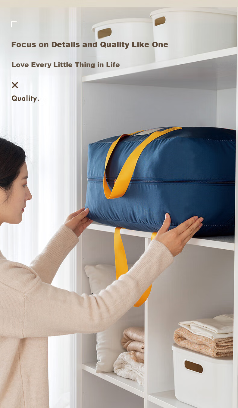 Kelianghuizi Kindergarten Quilt Storage Bag, Student Bedding Cotton Quilt Bag Oxford Cloth Luggage Bag Packing Bag, Orange 54 Liters 13