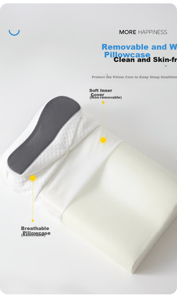 Dohia Slow Rebound Memory Foam Pillow, Deep Sleep Zoned Adult Cervical Pillow Core, 60*40cm Single Piece 10