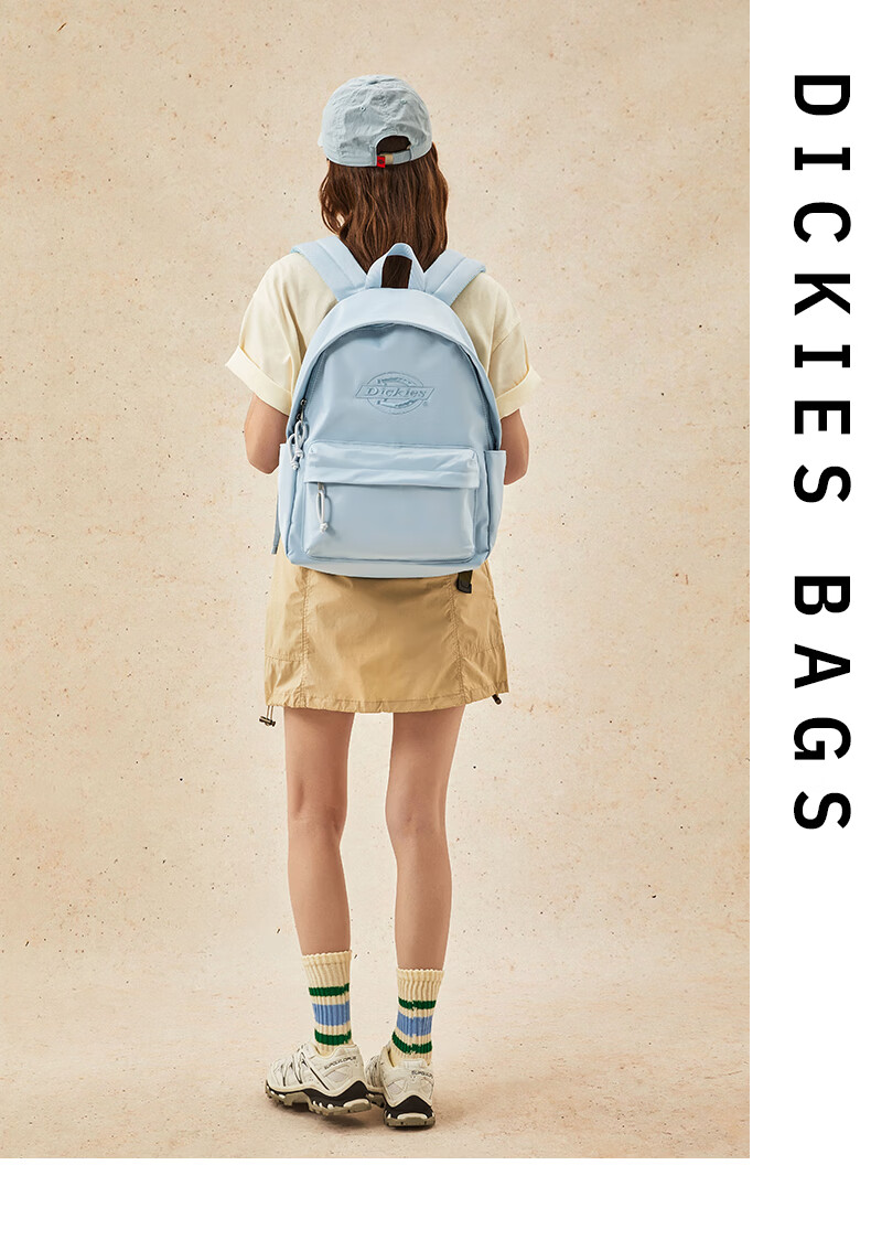 Dickies Large Capacity Backpack Travel Laptop Commuter Bag Fresh Style School Bag for College and High School Students Pink 17