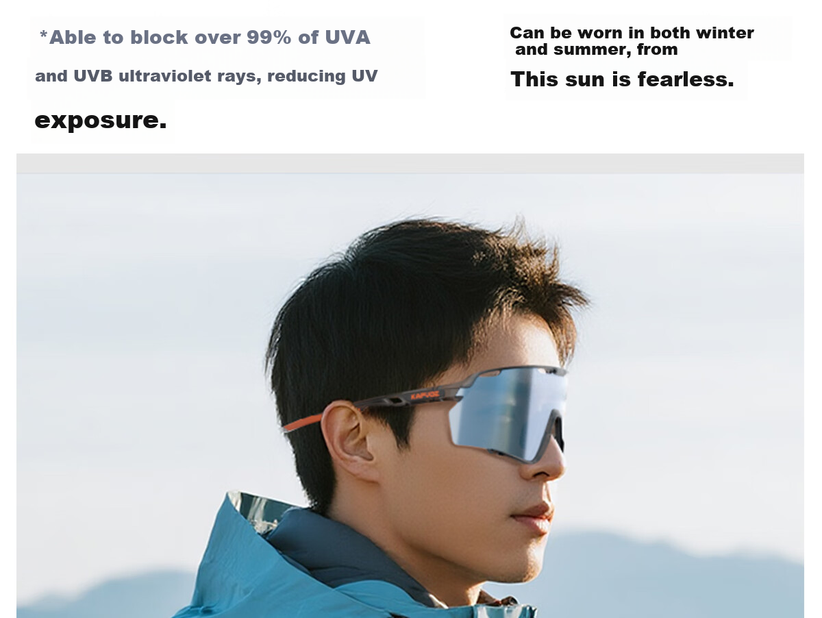KAPVOE Colorful Hiking And Mountaineering Glasses, Snow-Climbing Polarized Windproof Sand-Proof UV Protection Goggles 21