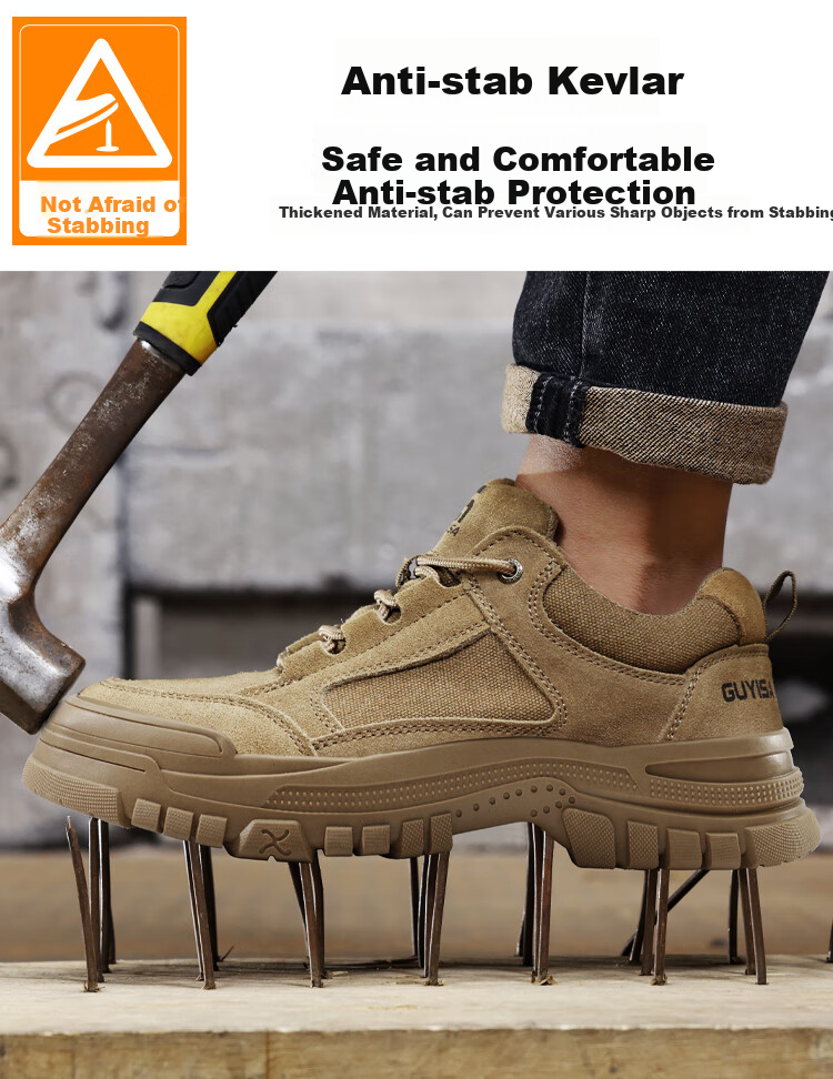 JUNBU Safety Shoes for Men, Steel Toe Cap, Puncture-Resistant, Welding, Lightweight, Comfortable, Wear-Resistant Work Boots 9173 Size 44 7