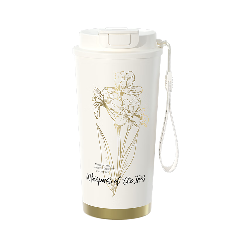 Fuguang Insulated Coffee Water Bottle for Women 316L Stainless Steel High-Value Large Capacity Straw Car Travel Tea Cup Gift