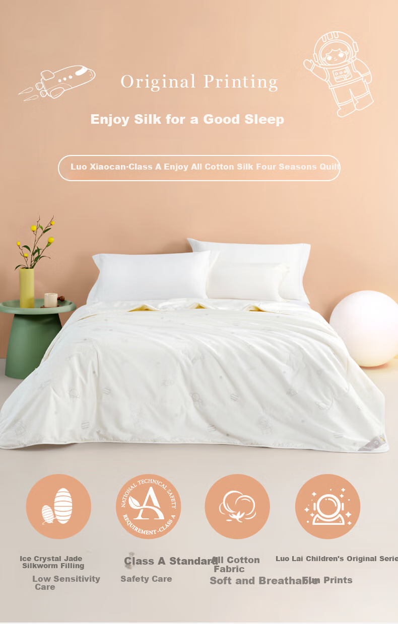 Luolaikids Maternal And Infant Class A Pure Cotton Silk Quilt, Spring And Autumn All-Season Comforter, Baby Blanket, Children's Kindergarten Bedding Core, 120*150 1
