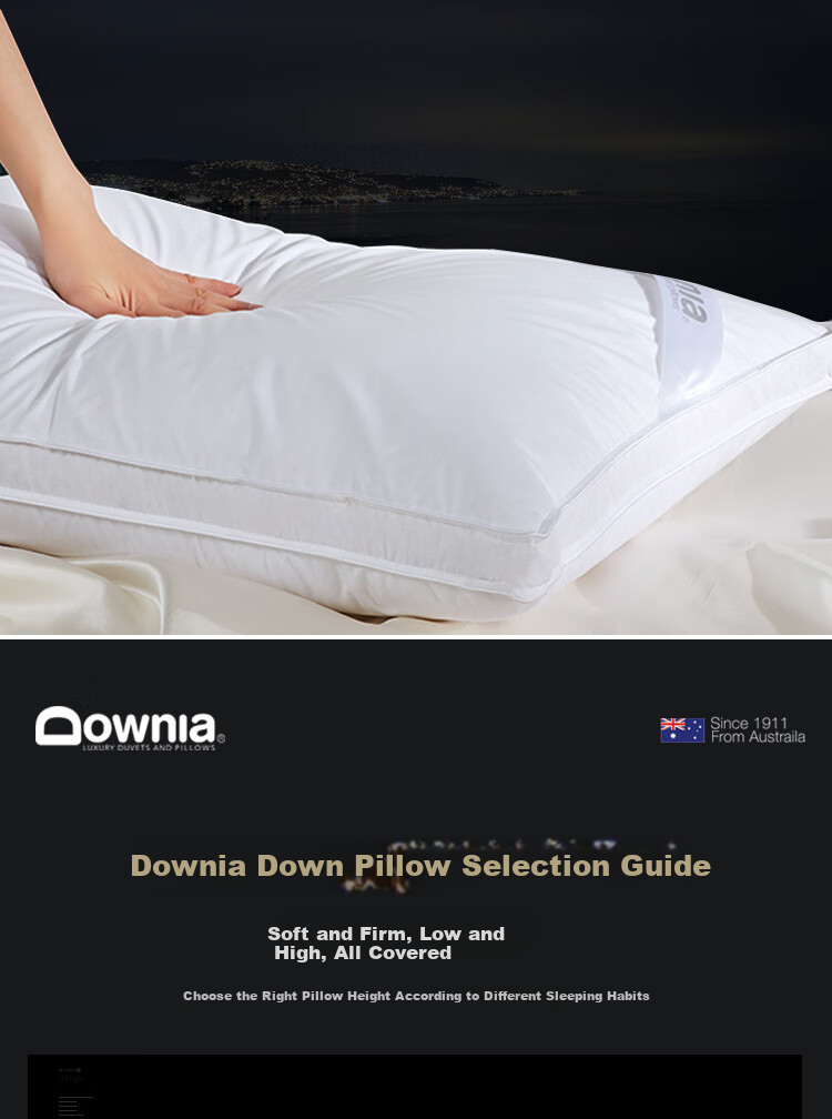 Downia Australian Pillow, Five-Star Hotel Upgraded Version, 95% White Goose Down Pillow Core, 48*74CM 10