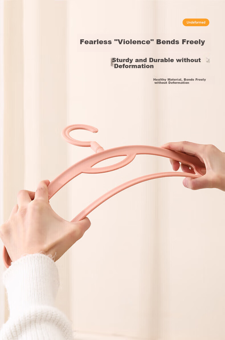 Jingjiayi Wide-Shoulder Hanger, Seamless Adult Collar Hanger, Thickened Clothes Support, Non-Slip Children's Wardrobe Hooks And Pants Hangers 6