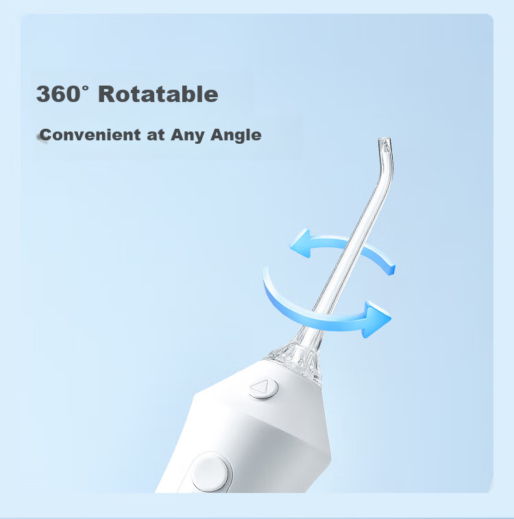 JD Jingzao High-End Portable Oral Irrigator Blue with Screen Display, 10-Level Adjustment, 300ml Large Water Tank, Dental Cleaner, Teeth Washer, Tartar Prevention for Women 10