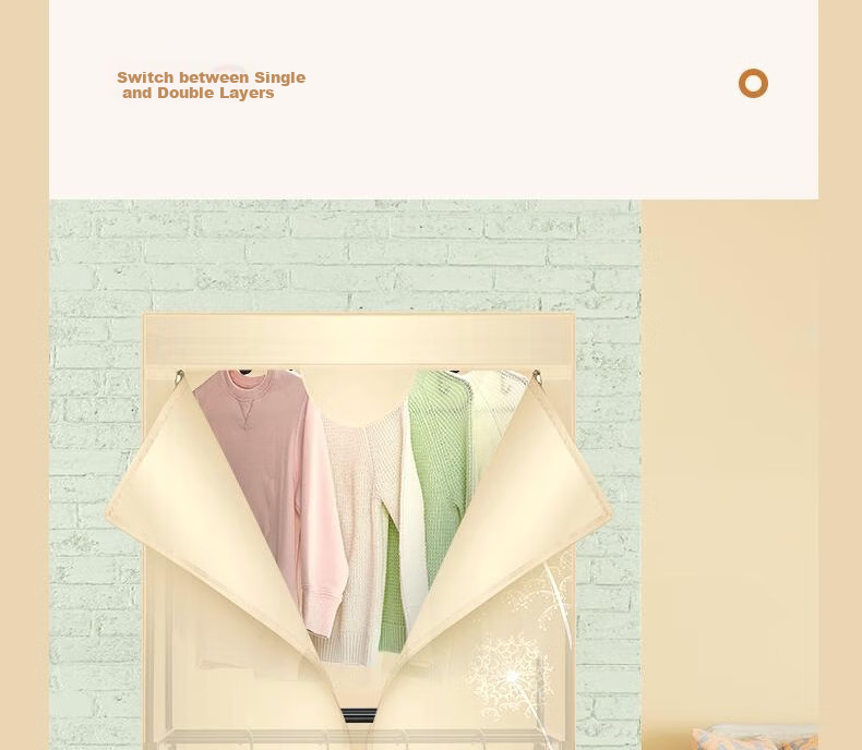GREE [Omni-Wheel Flexible Movement] Clothes Dryer, Home Drying Machine, Dehumidifier for Clothes, Wardrobe Moisture Extractor, High-Temperature Sterilizer And Mite Remover GN-10X60 17