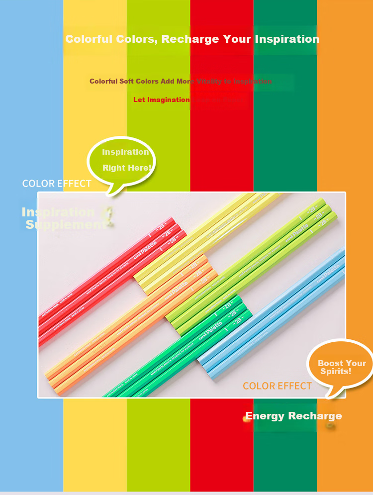 Uni Mitsubishi Art Sketching Marking Pencils, Student Drawing Exam Hexagonal Pencils, 772 Red And Blue Version, Pack of 12 3