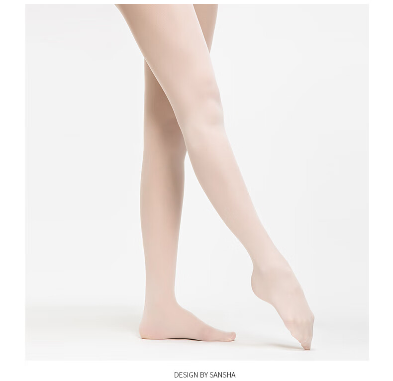 Sansha Ballet Dance Tights for Women, Anti-Snag Super Stretch Performance Socks, White, M (120-140CM) 5