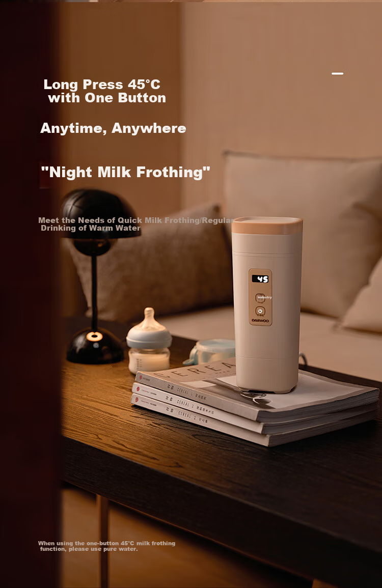 DAEWOO [Mid-Autumn Festival And National Day Travel] Portable Electric Kettle Water Boiler, 316 Stainless Steel, Travel Electric Hot Water Kettle Heating Cup, Baby Constant Temperature, Travel Insulation D9 450ml 13