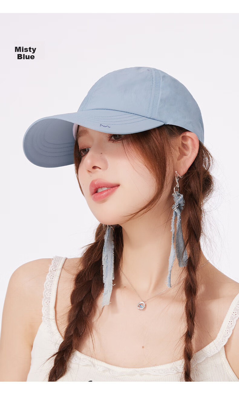 CACUSS Women's Duckbill Cap Summer Outdoor Sports Breathable Sunshade Baseball Cap Lightweight Water-Repellent Sun Protection Hat - Lan Grey 13