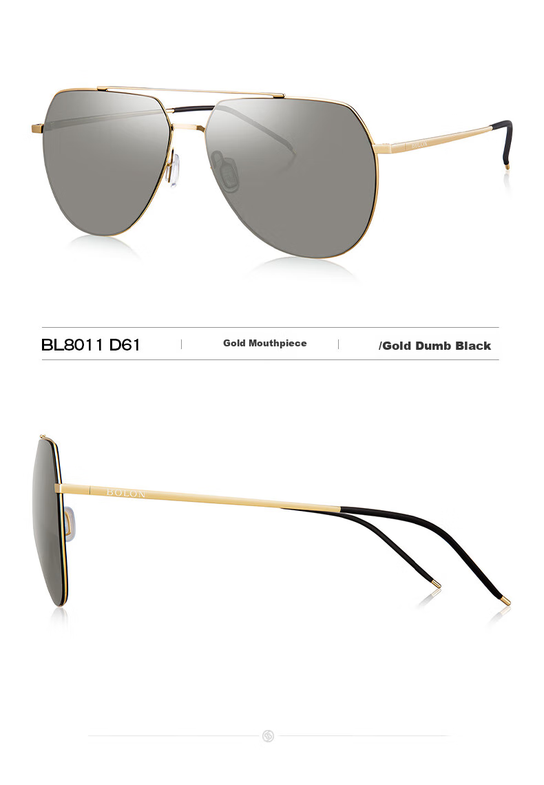 BOLON Sunglasses, Polarized Driving Fishing Sun Protection Glasses for Men, Toad-Shaped Glasses, Gift for Boyfriend, Trendy BL8122 D11 12