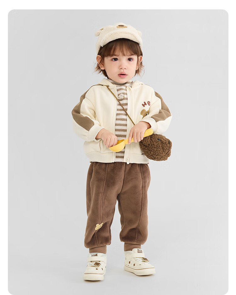 BALABALA Kids' Coral Fleece Thickened Warm Coat for Boys and Girls Fall/Winter 2025 13