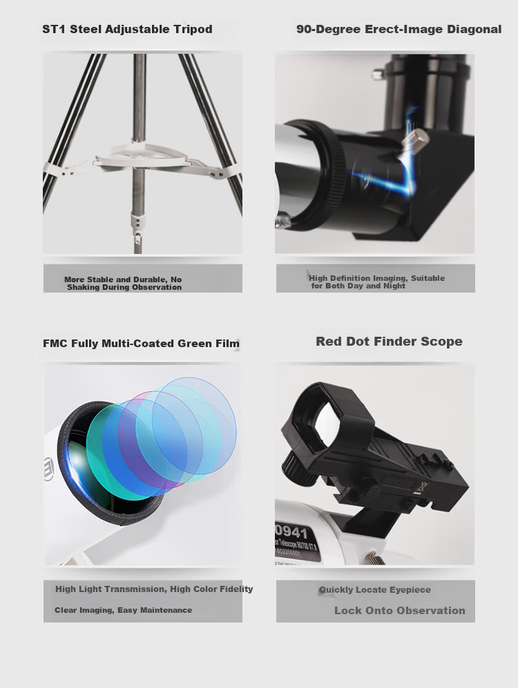 Bresser Astronomical Telescope for Children And Students to Observe Stars And Moon, Professional-Grade Astronomical AR102/660 New Year Gift 15