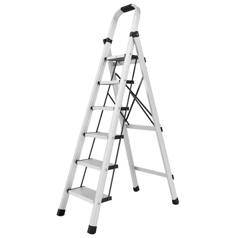 Aopeng Aluminum Alloy Household Folding Step Ladder Six-Step Lockable Thickened Climbing Ladder
