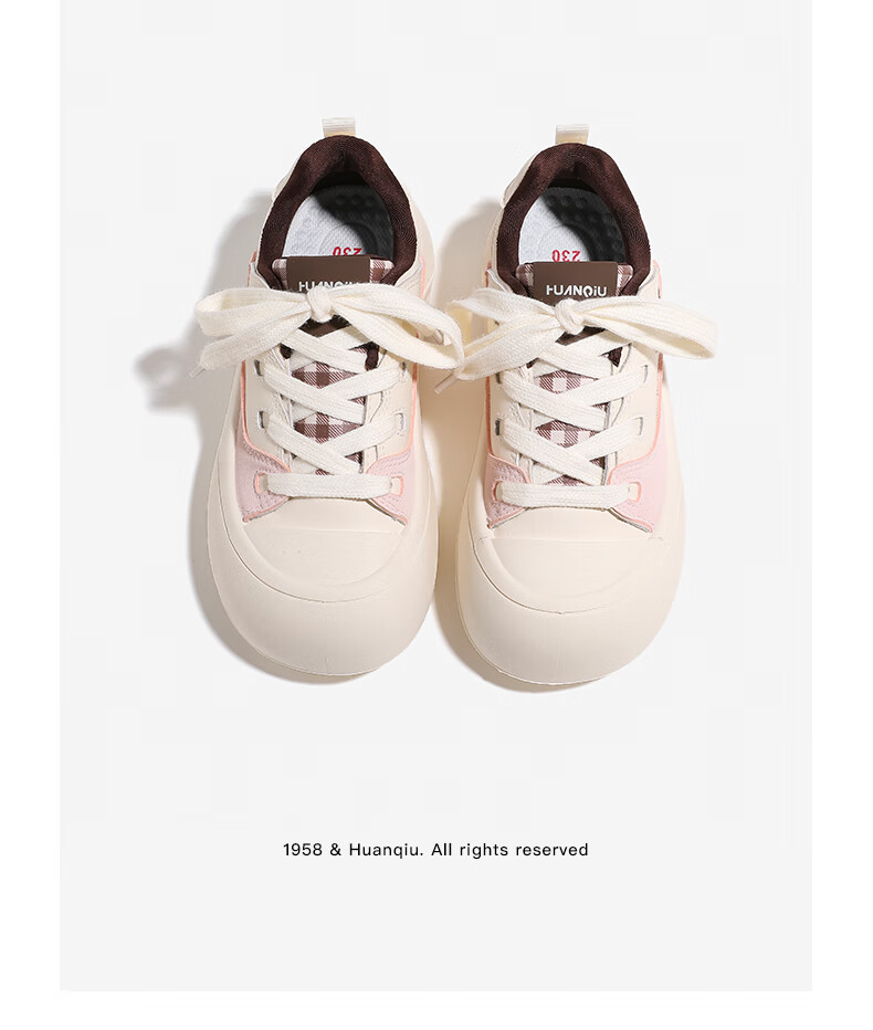 Global Cute Bear Embroidery Big Head Shoes Women 2026 Spring New Versatile Thick Sole Casual Sneakers Blue Brown 39 2