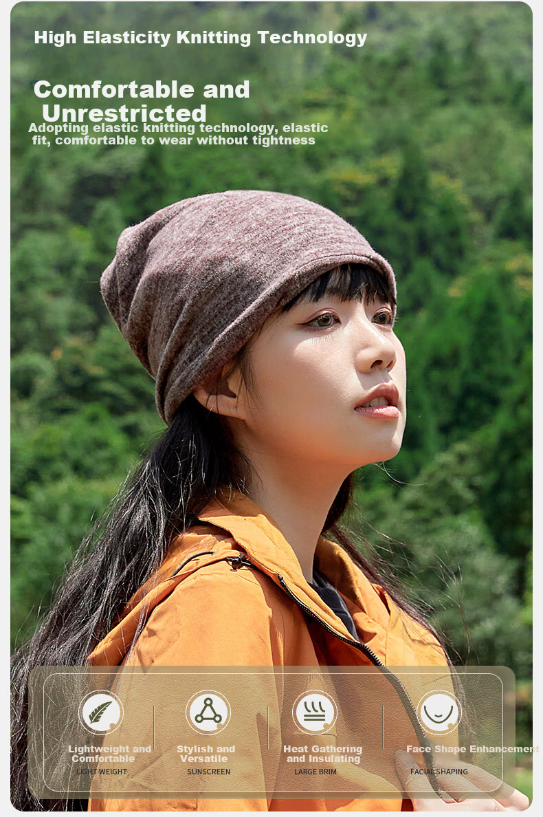 CAMEL Outdoor Hiking Travel Warm Neck Gaiter Cycling Sports Knitted Hat Neck Warmer A1W3XOA103 White Blue Gray Interstrip 3