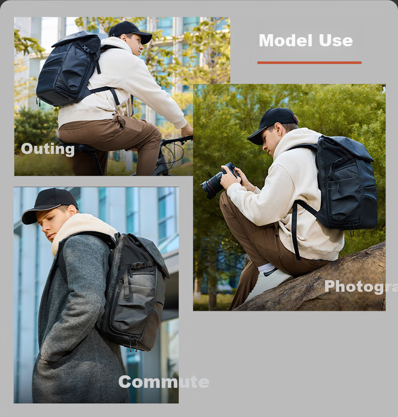 EIRMAI F4D Camera Bag, Peregrine Falcon Series, Suitable for Mirrorless And DSLR Cameras, Compatible with Nikon, Sony, Canon Digital Cameras, Large Capacity Backpack with Storage, Dazzling Black, 20L 10