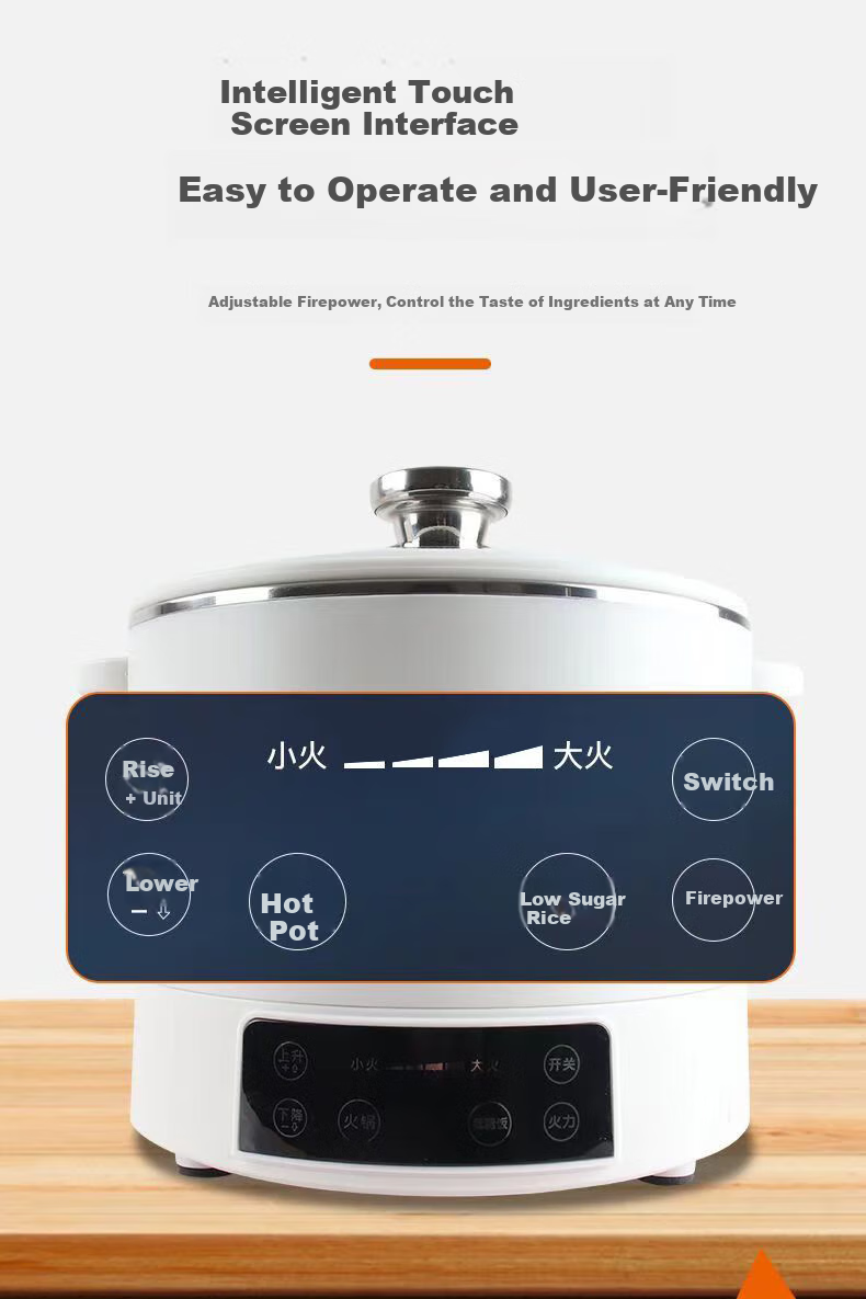 HAP Low-Sugar Rice Cooker Fully Automatic Rice Cooker with Soup Separation, Automatic Lifting Drainage, Steaming Pot for Diabetes Sugar Control, Electric Hot Pot, Non-Coated New Model 10