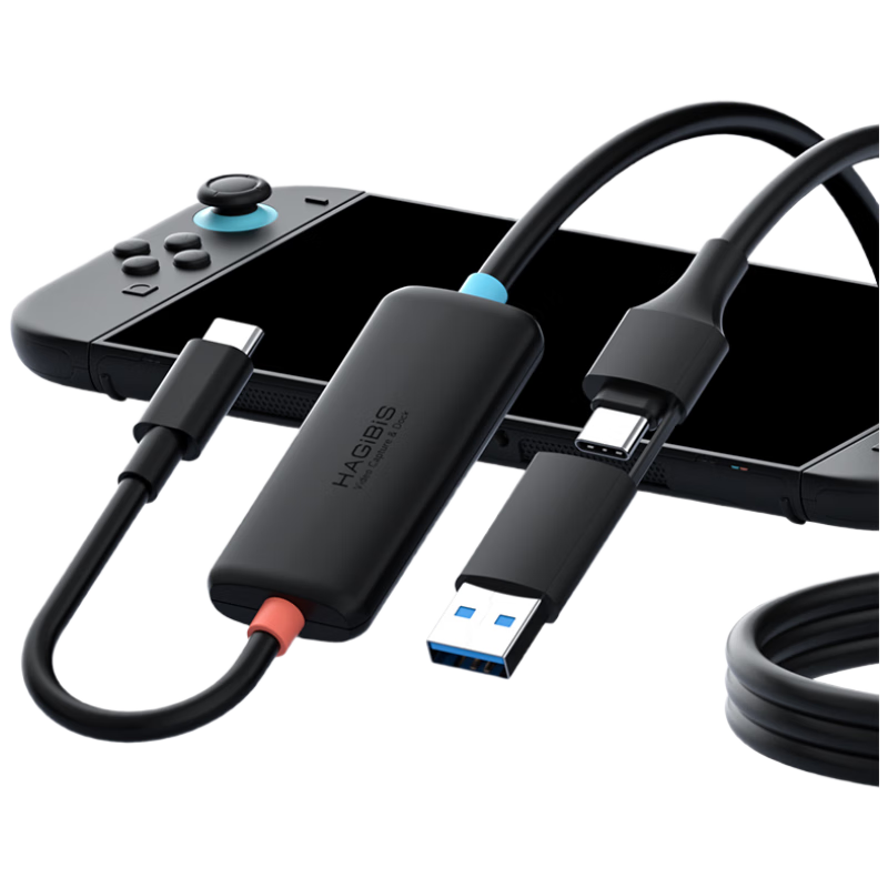 Haibeisi Compatible Switch 2 Capture Card Video Capture Cable All-in-One Screen Casting Portable Dock OLED Handheld Console Connection for iPad Tablet Laptop Car Screen