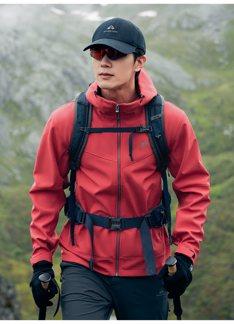 Pioneer Camp Seal Softshell Jacket Men Outdoor Travel Hiking Spring Autumn Windproof Waterproof Hooded Warm Sports Coat 5