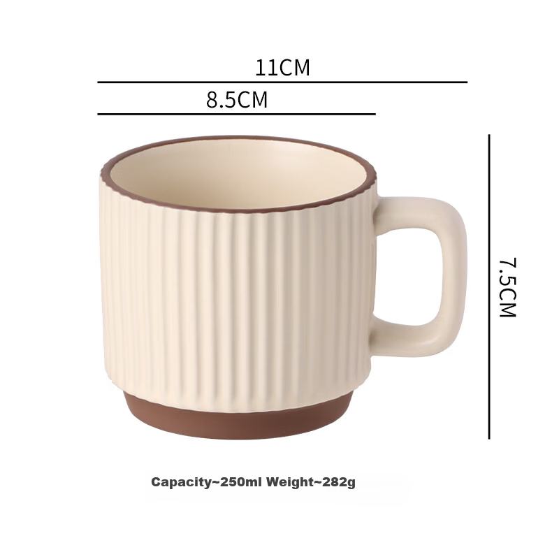 BJ Mug, Coffee Cup, Ceramic Water Cup, Oatmeal Cup, Water Cup, Tea Infuser Cup, Cup for Men And Women, Breakfast Cup, Juice Cup