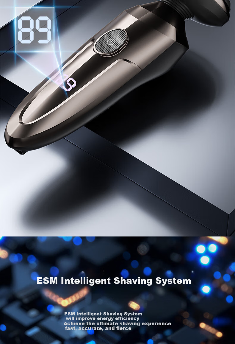 CHIGO Electric Shaver for Men, Fast-Charging Portable Three-Head Beard Trimmer Razor, Gift for Father, Husband, Boyfriend SG5555 Graduation Present 9