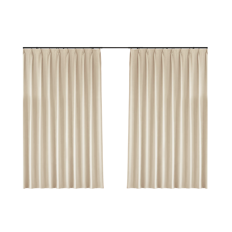 Golden Cicada Home Blackout Double-Sided Chenille Curtains for Living Room and Bedroom, High Blackout, Eyelet Style, Cream Color, 270x250cm