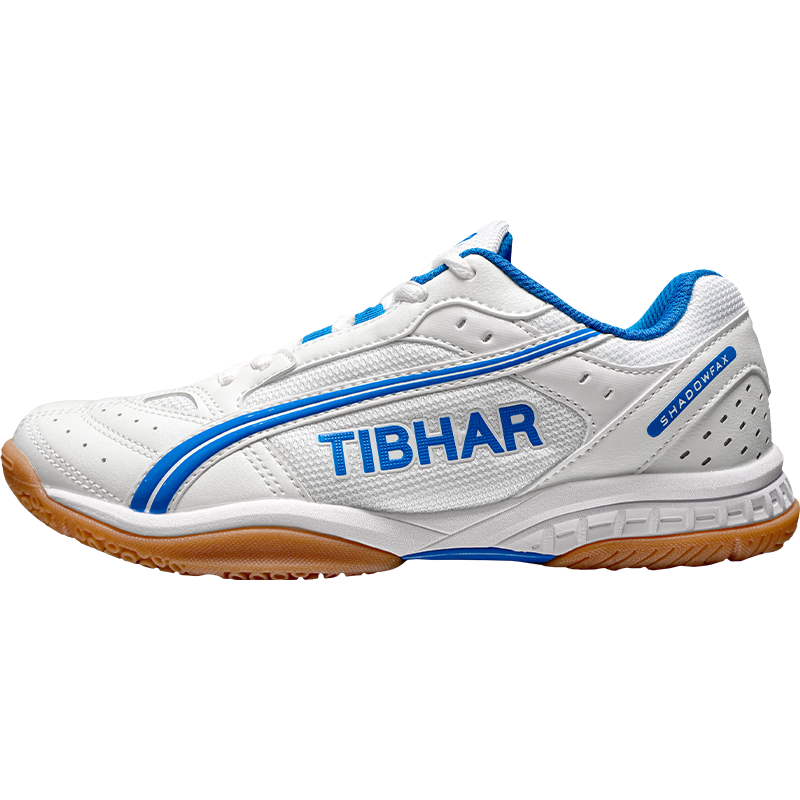 TIBHAR Professional Table Tennis Shoes for Women, High-Grade Summer Breathable Sports Shoes for Men, White Blue Size 36