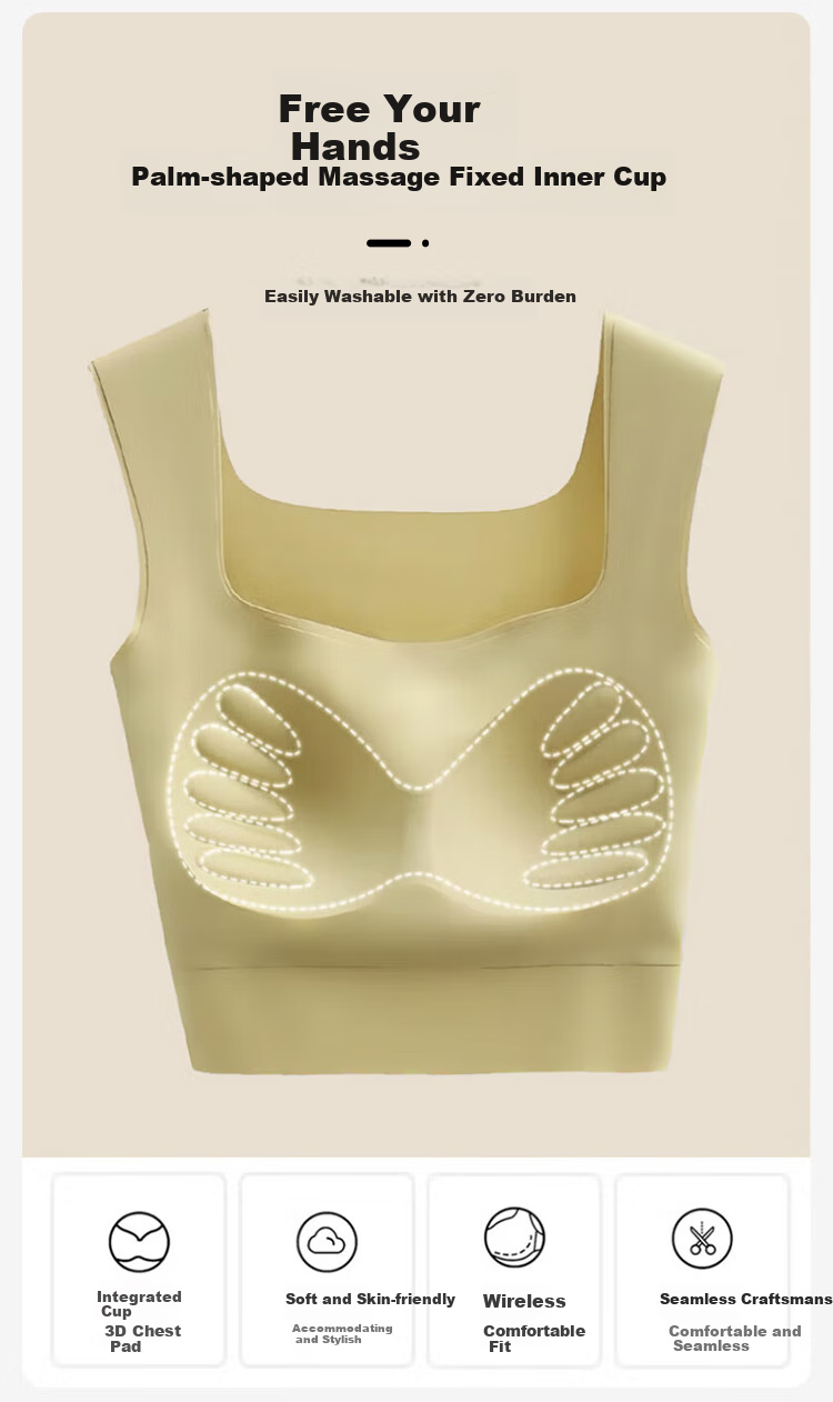 FitonTon Women's Seamless Bra Camisole with Built-In Bra Pads, Thin Ice Silk Fabric for Summer, Invisible Undershirt for Layering Or Outer Wear, White 5