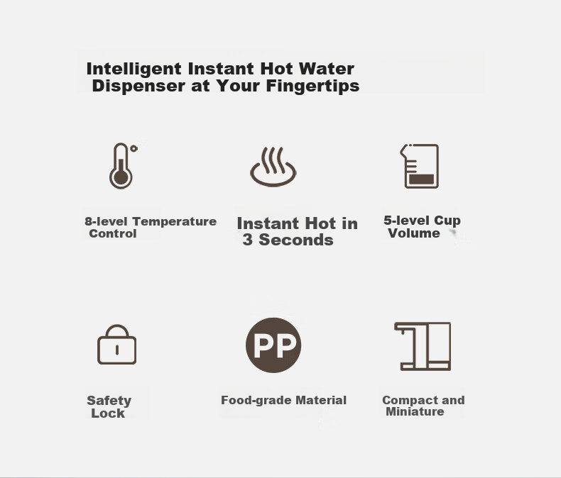 Westinghouse Instant Hot Water Dispenser, Compact Desktop Instant Hot Water Machine for Home Use, Smart Constant Temperature Electric Kettle Thermos Cup, Milk Frother WFH30-W4 2
