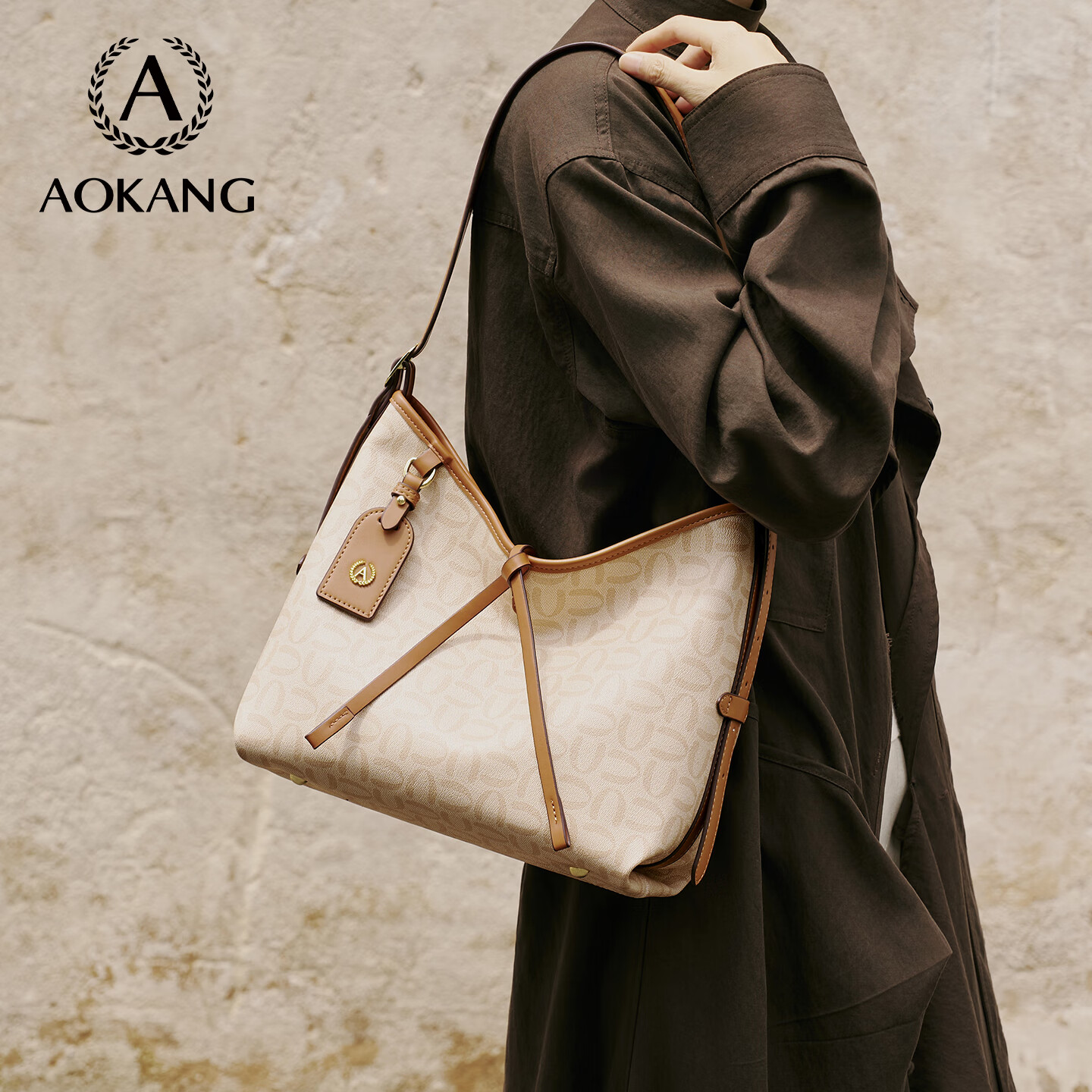 Aokang Women's Trendy Fashion Chic Tote Bag Commuter Versatile Shoulder Bag Birthday New Year Gift for Girlfriend Wife