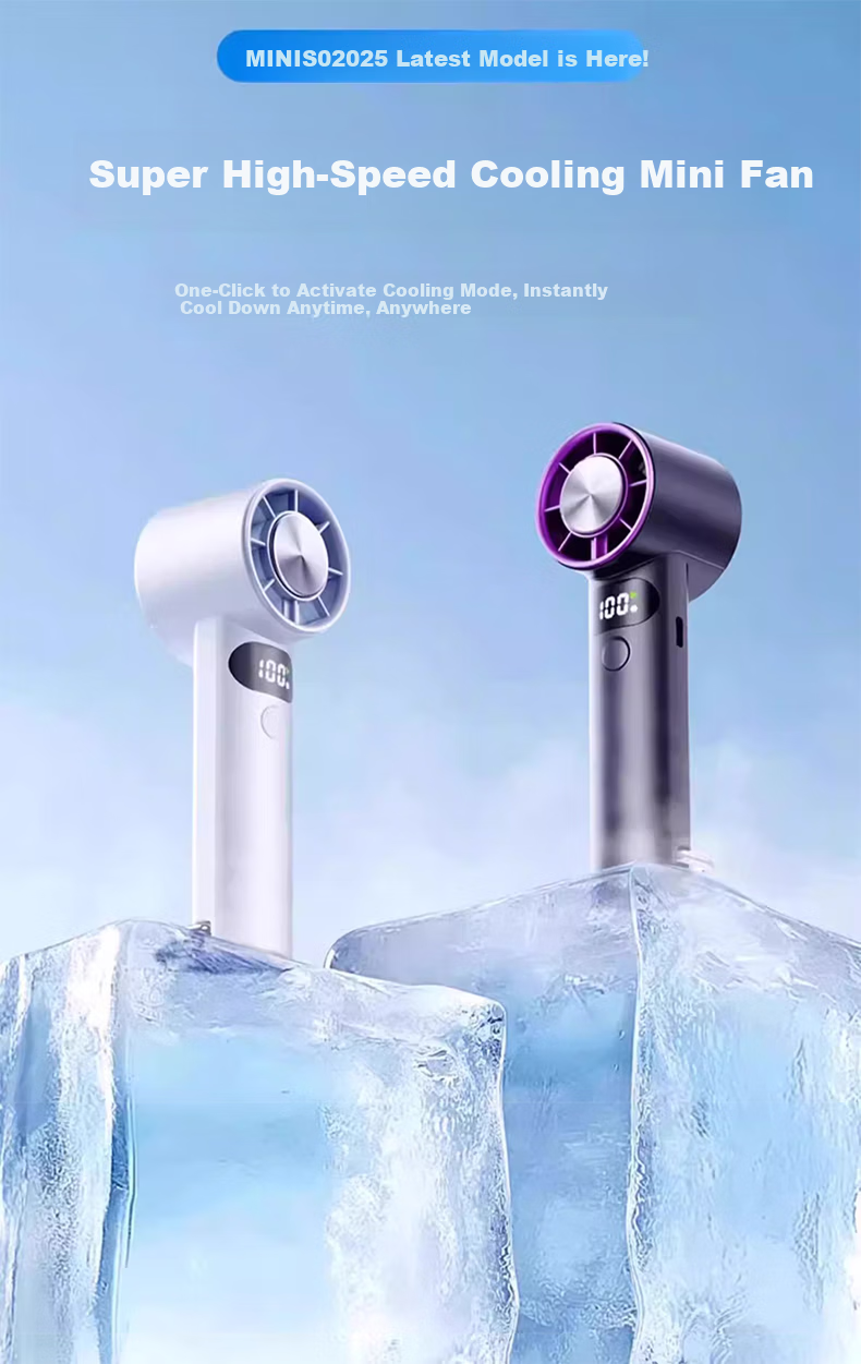 MINISO 2026 New Handheld Mini Fan, Portable Blowing Aid for Food, Electric Fan for Students And Children, Gift, Compact Quiet Long-Lasting Small Mini High-Speed Cool Air Office Desk Fa 5