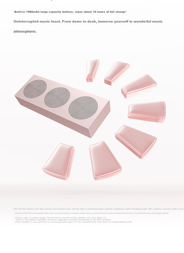 MI Xiaomi Portable Bluetooth Speaker, Titanium Color, Slim And Portable Desktop Bluetooth Speaker, MI 17 Launch Event Outdoor Speaker, Ultra-Thin Dustproof And Waterproof NFC 16