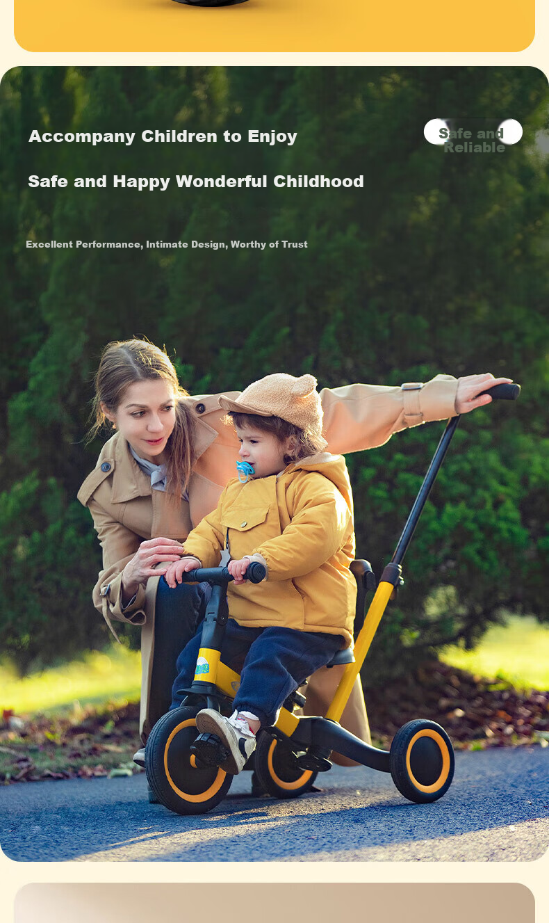 Strolex Children's Push Tricycle, Pedal Bike, Toddler Scooter, Balance Bike, Three-In Self-Propelled Bicycle for Ages 1-6 15